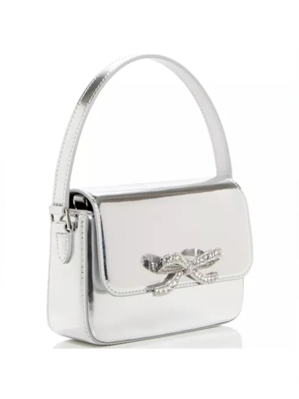Self portrait Silver Bow-Accent Top-Handle Bag - Picture 2 of 5